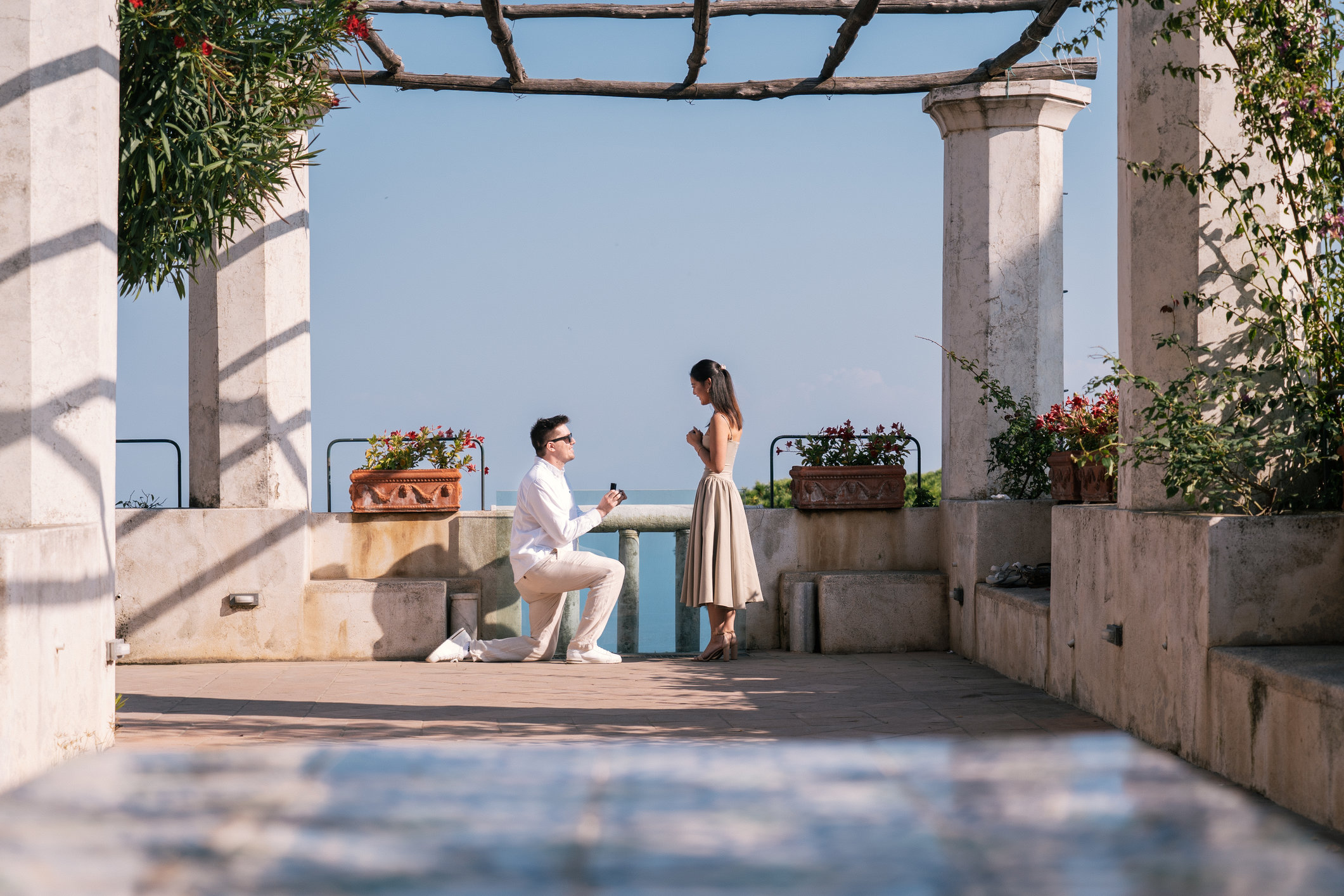 Couple proposal in Villa Rufolo - Ravello