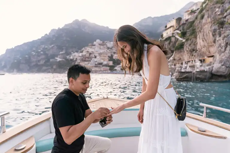 Sunset proposal photoshoot in Positano