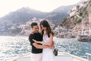 boat proposal in Positano