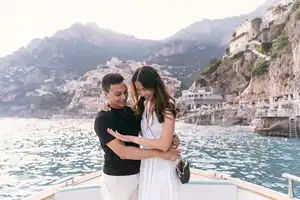 boat proposal in Positano