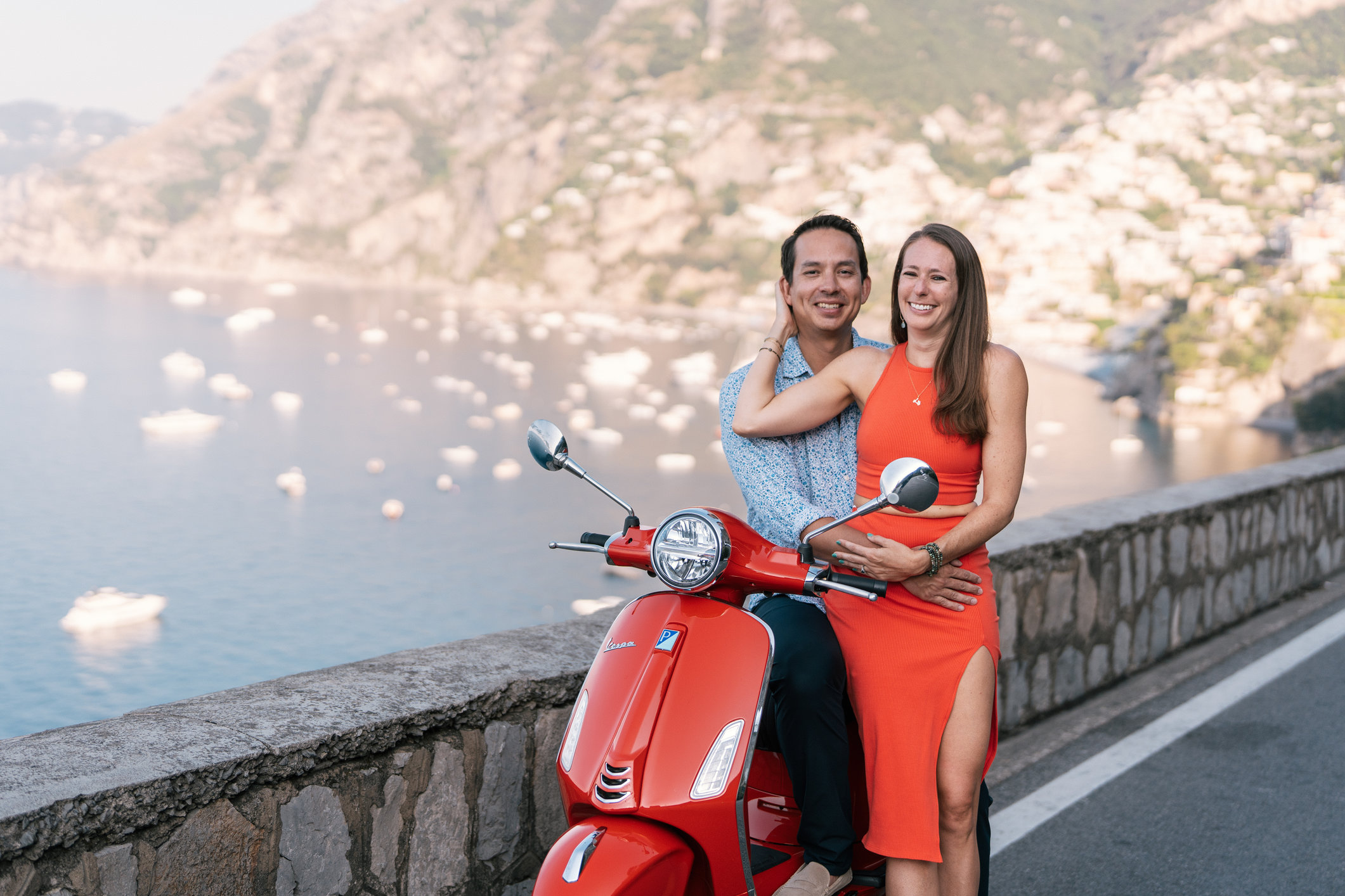vespa couple Photoshoot in Positano