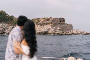 Bagni della Regina Giovanna in Sorrento from a boat