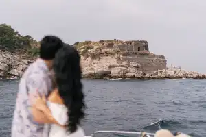 Bagni della Regina Giovanna in Sorrento from a boat