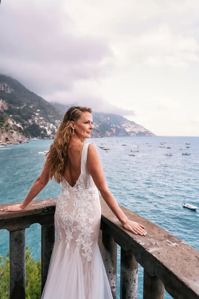 Destination wedding Torre Trasita overlooking Positano