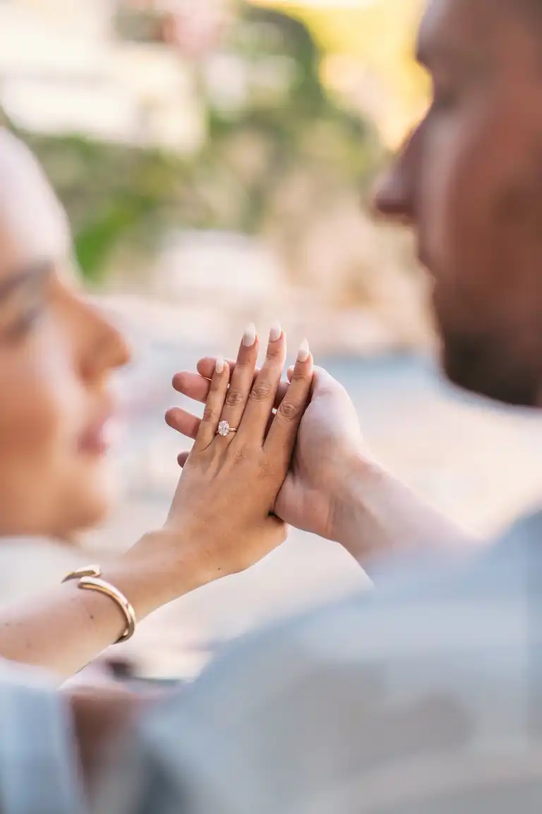 Engagement photoshoot in Positano at sunset