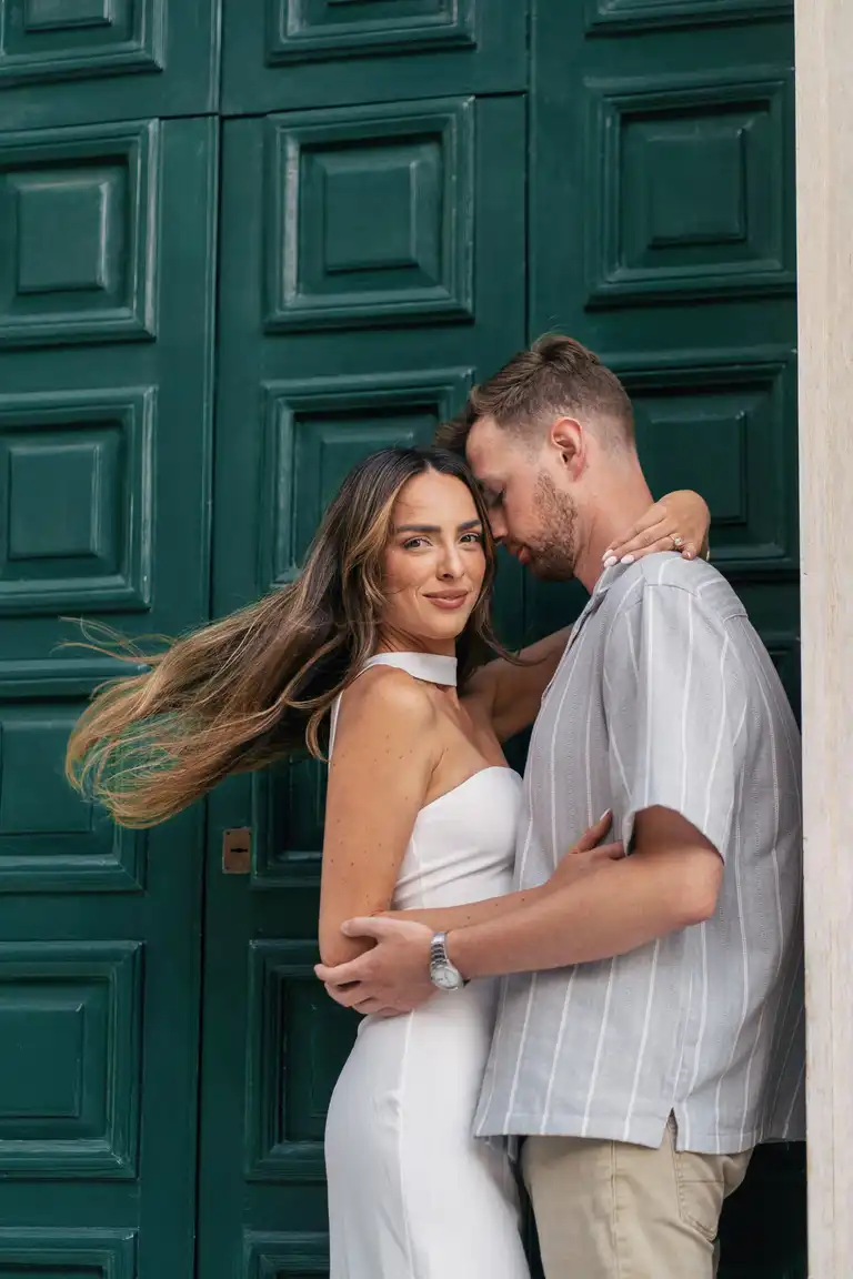 Engagement photoshoot in Positano at sunset