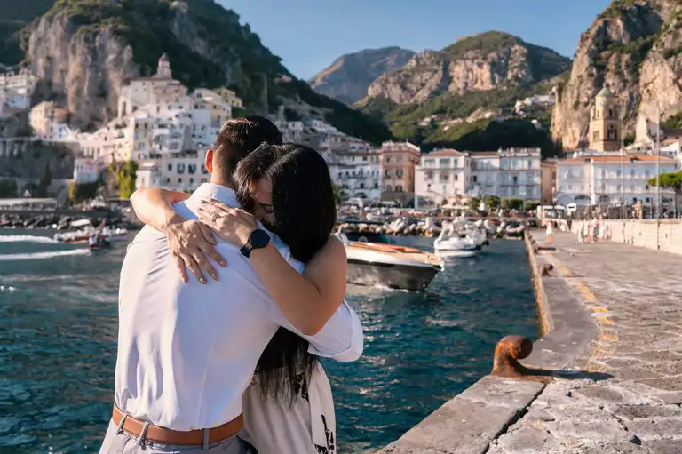 Surprise proposal in Amalfi