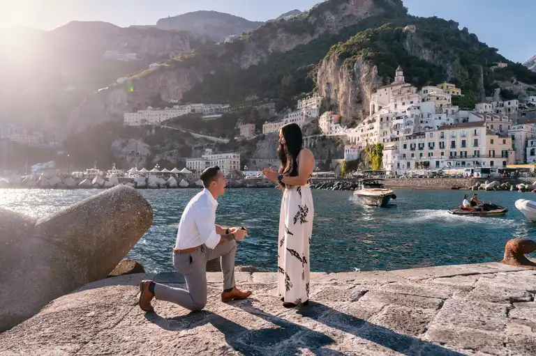Surprise proposal in Amalfi