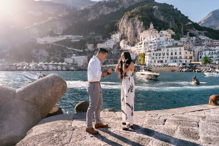 Surprise proposal in Amalfi